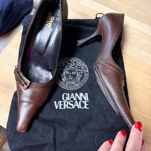 Gianna Versace Brown High Heel Size 9.5 - Picture 4 of 10